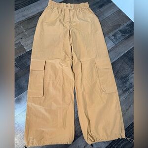 Pilcro Tan Utility Cargo Pants XS Elastic Waist Drawstring Ankle